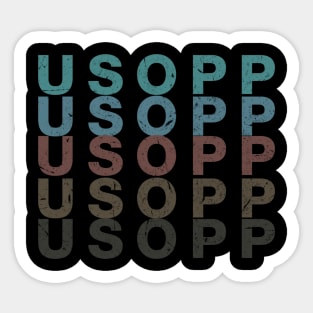 Vintage Proud Anime Name Usopp Funny Birthday Gift Sticker